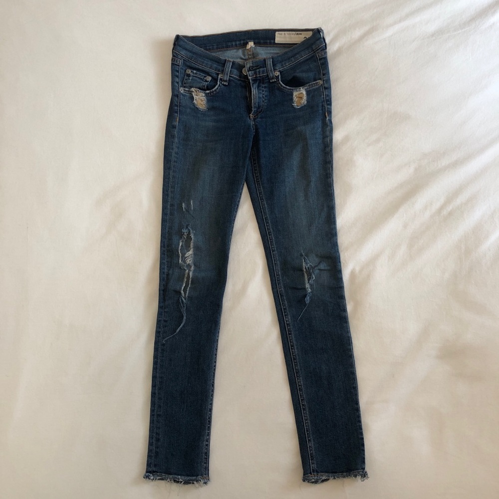 Rag & Bone Ripped Skinny Jeans